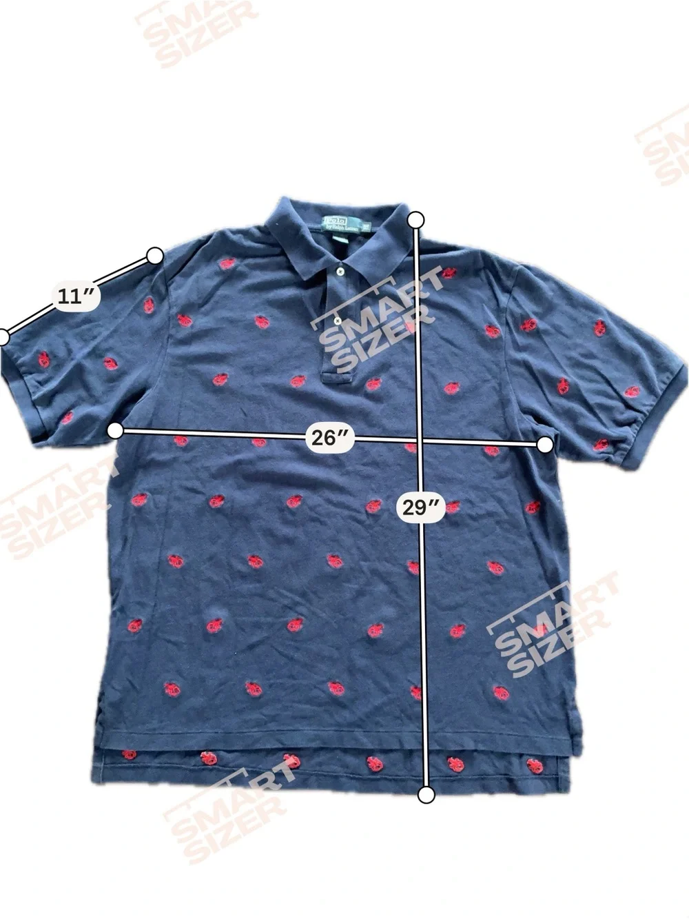 Rare XLT Polo Ralph Lauren Lobster Print Polo Shirt Navy Coastal Prep